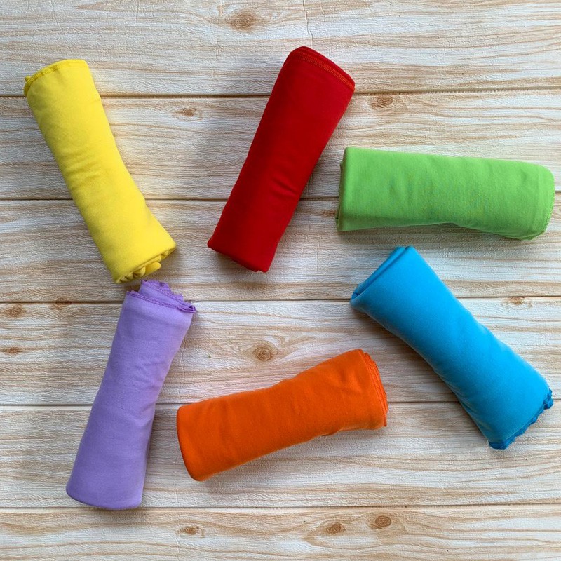 Almeera Baby - 6 PCS Pernel Bayi Baru Lahir Pernel Rainbow Ukuran 110cm x 90cm