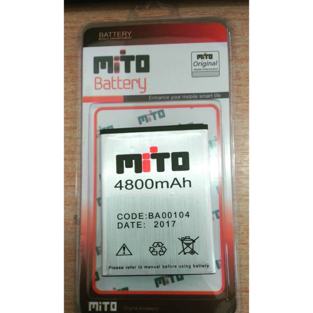 Baterai Mito A360 Fantasy One BA-00104 Original Double Power Batre Batrai Battery HP