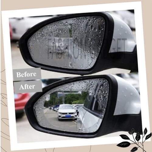 SEPASANG Stiker Spion Anti Embun Oval / Bulat ANTI FOG Kaca Film Stiker Pelindung Spion Mobil Anti Silau Stiker Anti Air Universal Waterproof Sticker Spion Anti Glare Screen Guard Stiker Anti Hujan Stiker Spion Mobil Stiker Spion Motor