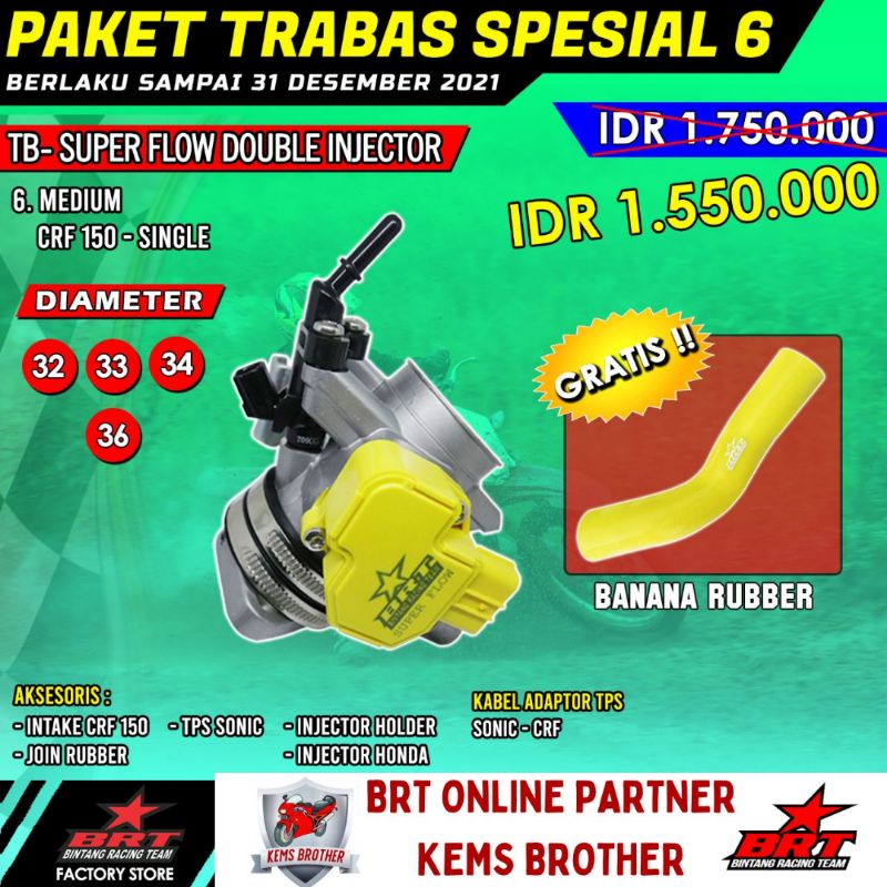 TB BRT THROTTLE BODY CRF150 SINGLE INJEKTOR