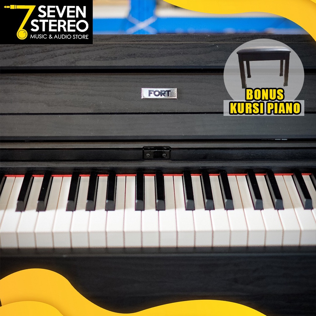 FORT TOLUKKO Digital Piano Keyboard Piano Piano Keyboard Bukan YAMAHA - Hitam