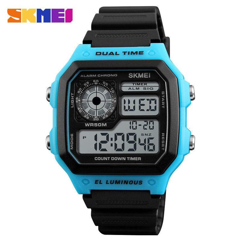 Jam Tangan Skmei 1299 Original pria wanita Digital Tahan air Tali Rubber Skmei Original Termurah