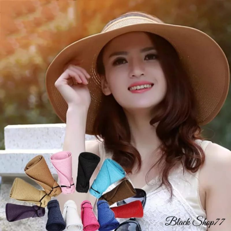 Topi Wanita Pantai Model Lipat Praktis