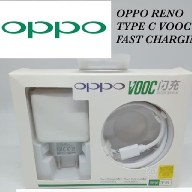 Charger OPPO R17 RENO RENO2 VOOC ORIGINAL TYPE C FAST CHARGING