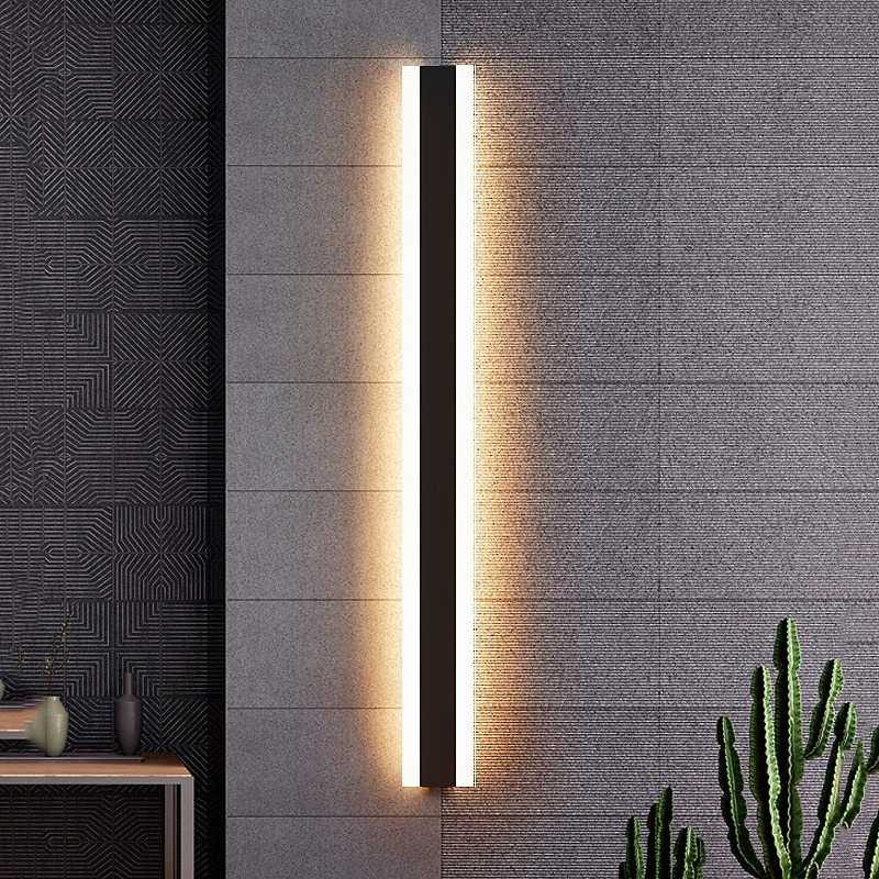 Lampu Outdoor Long Strip LED Wall Lamp 18W 30 cm Warm White Premium Quality Lampu Dekorasi Rumah Teras Berkualitas