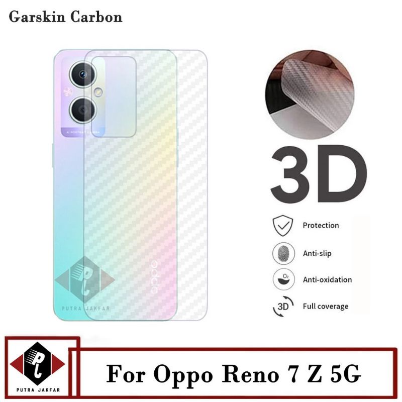 Reno 7 4G Reno 7 5G Reno 7 Z 5G Anti Gores Skin Karbon Belakang Garskin Screen Guard Protector Carbon Transparan Anti Jamur