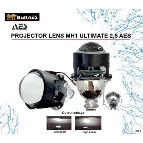 Jual Lensa Mh1 2.5 inchi AES Ultimate BLUELENS I lensa ultimate Bluelens I blue lens I lensa projie 