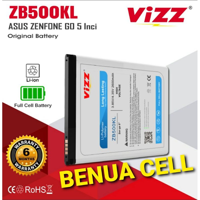 BATRE BATERAI BATEREI VIZZ - VIZZ DOBEL POWER ASUS ZENFONE G0 5 ZB500KL B11P1602