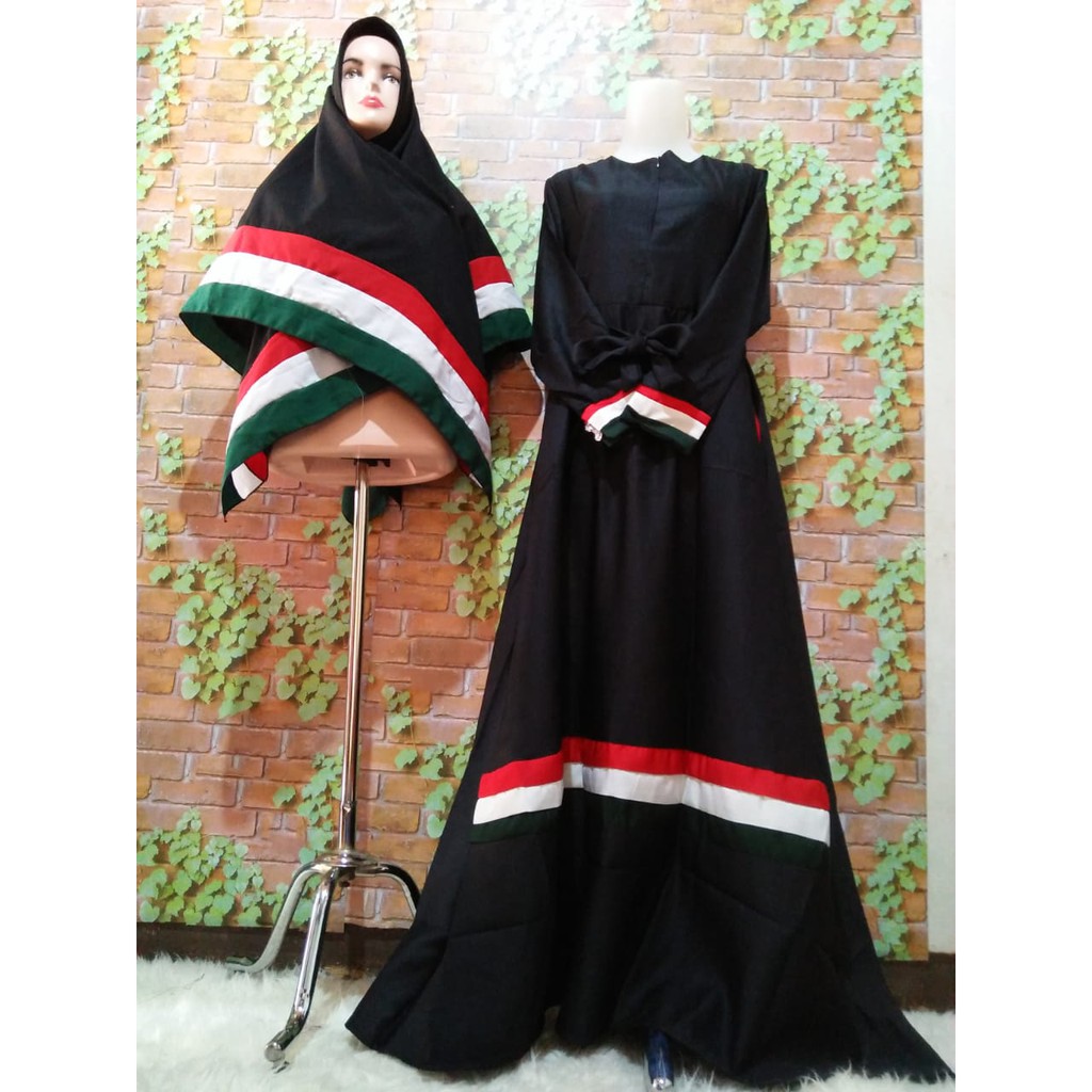 GAMIS PALESTINA ANAK PALESTIN PALESTINE SET KHIMAR JILBAB BERGO BAJU MUSLIM ANAK