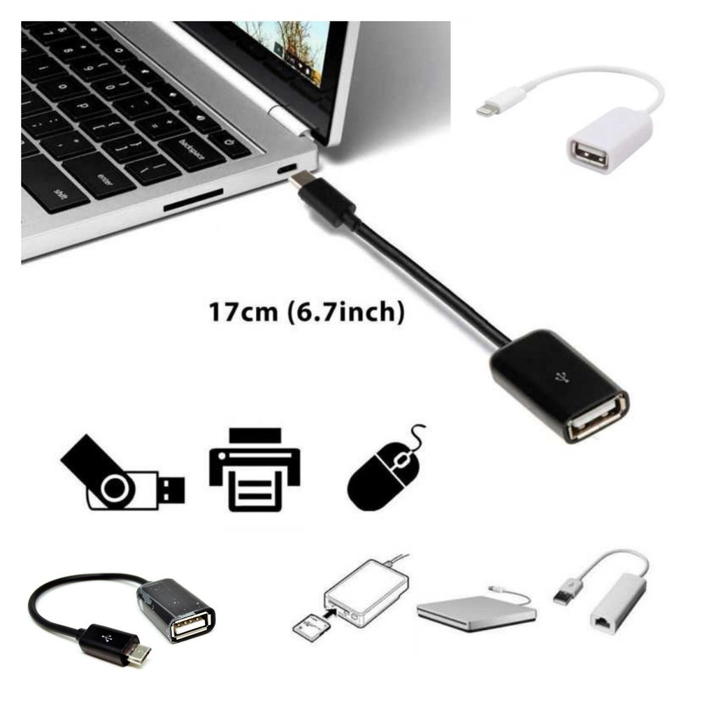 Kabel OTG Adapter Konektor HP  Micro  Tipe C Lighting IOS 4PPL3 Ke USB Female Port 111158