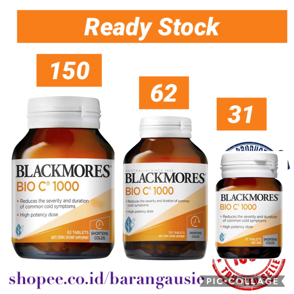 Blackmores Murah Bio C 1000mg Isi 31 Tablet 62 Tablet 150 Tablet Vitamin C Blackmore Shopee Indonesia