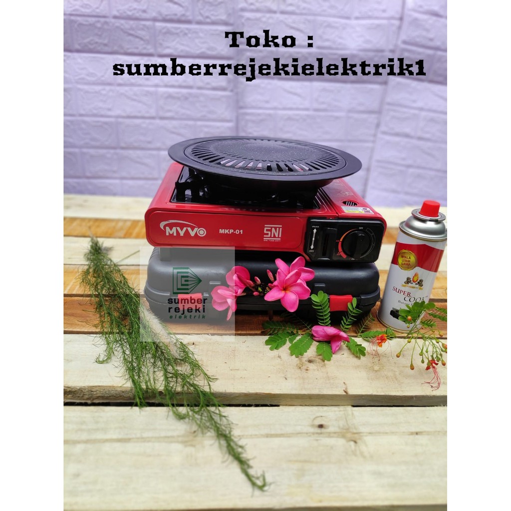 Kompor portable MYVO + grill Barbeque + free gas