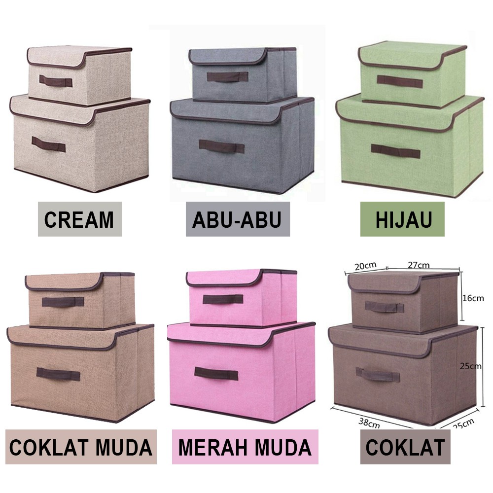 Storage Box Organizer Tempat / Kotak Penyimpanan Serbaguna Lipat 2in1