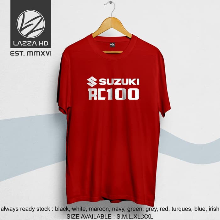 Kaos / Tshirt Distro Motor Suzuki RC100 Kualitas Terbaik -MA Productions
