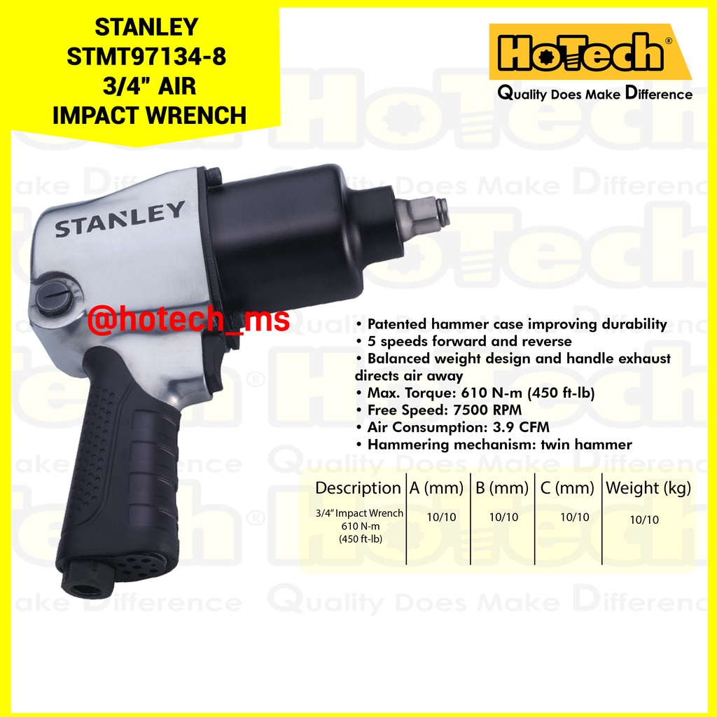 STANLEY | STMT97134 AIR IMPACT WRENCH 8 3/4” | Impact