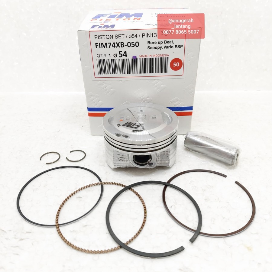 Piston Kit FIM 74 XB OS 50 0.50 Beat Esp Vario 110 fi Scoopy Led Esp