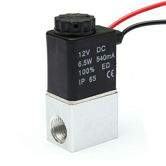 pneumatic valve 12v dc selenoid alumunium udara minyak