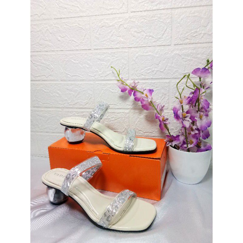 Sandal Hak Kaca wanita 7cm Quality premium Kasmag RN 701