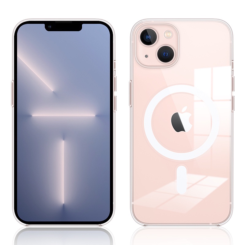 Hard Case Magnetik Bahan Akrilik Untuk iPhone 14 13 12 11 Pro Max Mini X XS XR 7 8 Plus SE2022
