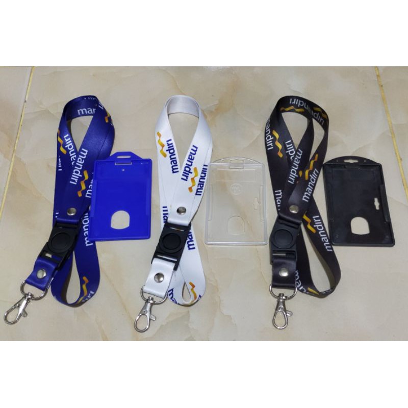 [READY STOK] Tali Id Card Mandiri Satuan Lanyard Printing