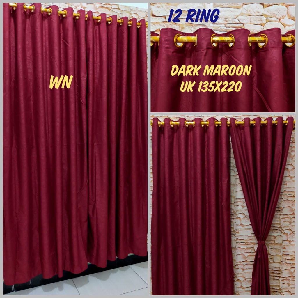 Waty grosir Gorden Polos Embos 12 Ring Smokring Besar UK 135X220CM Homemade