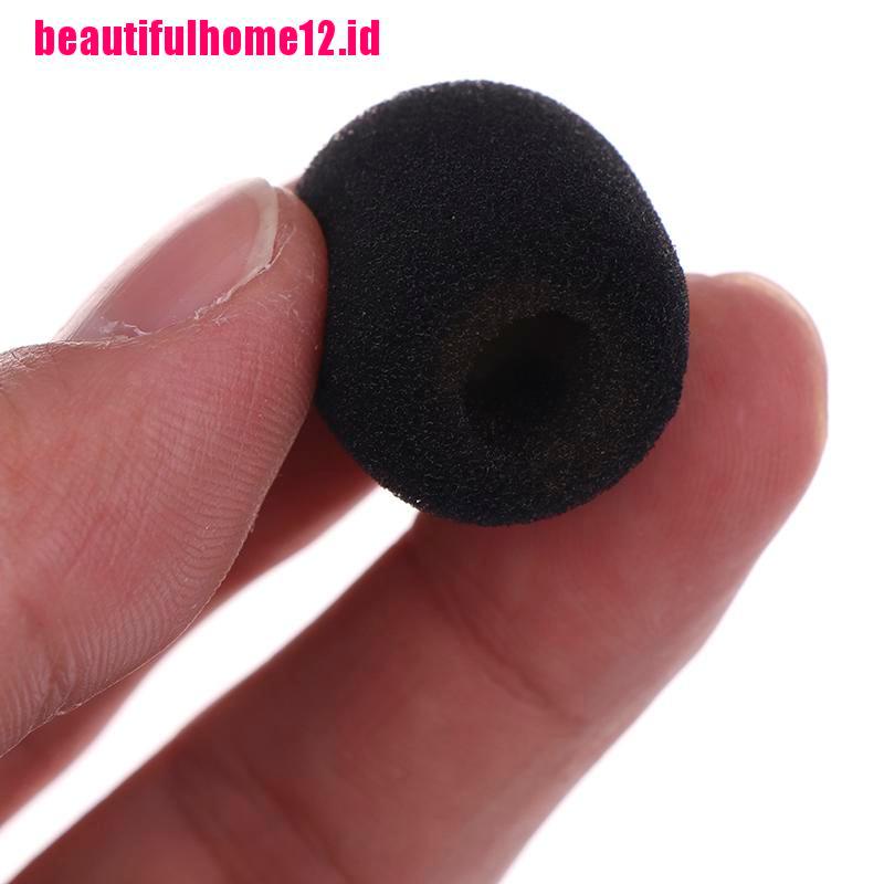 10pcs Busa Spons Cover Microphone Headset Praktis Warna Hitam