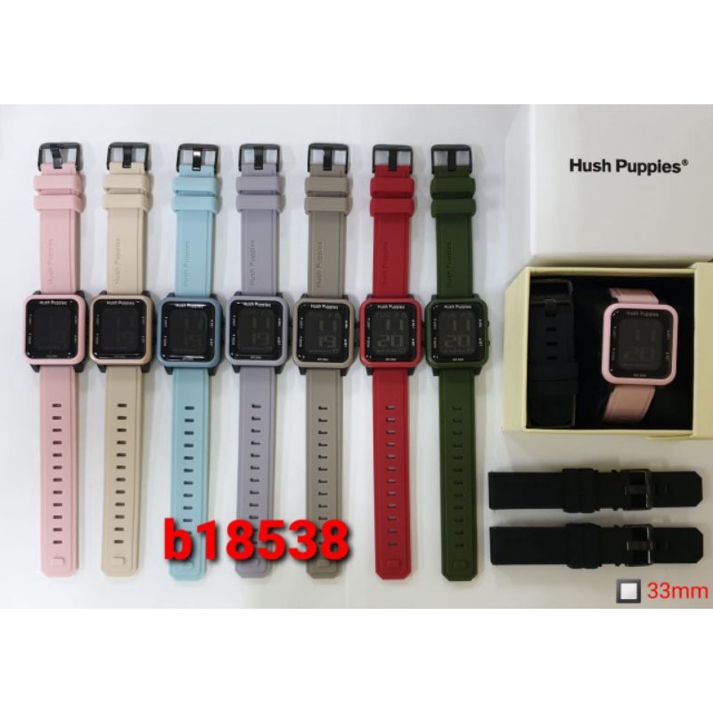 JAM TANGAN HUSH PUPPIES DIGITAL | HUSHPUPPIES DIGI B18538  FREE STRAP