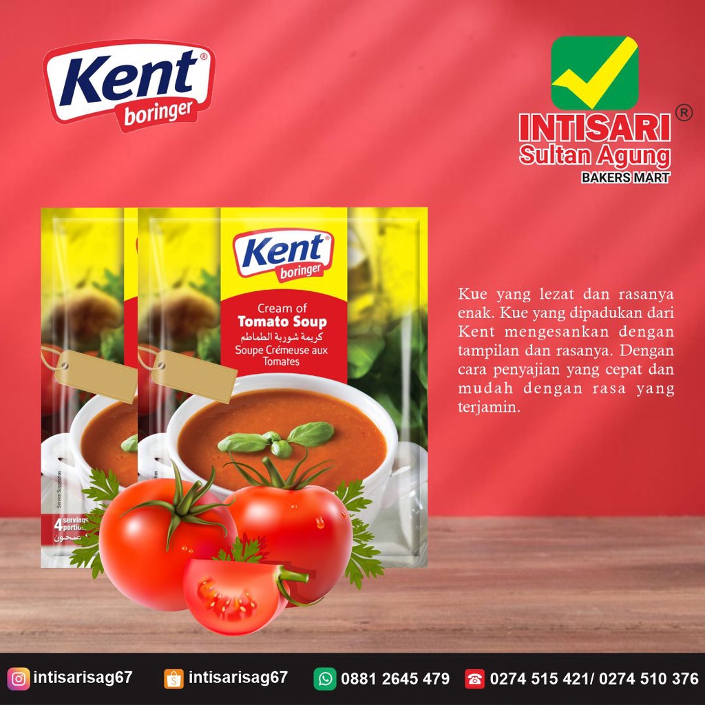 

Kent tomato saus 70 Gr
