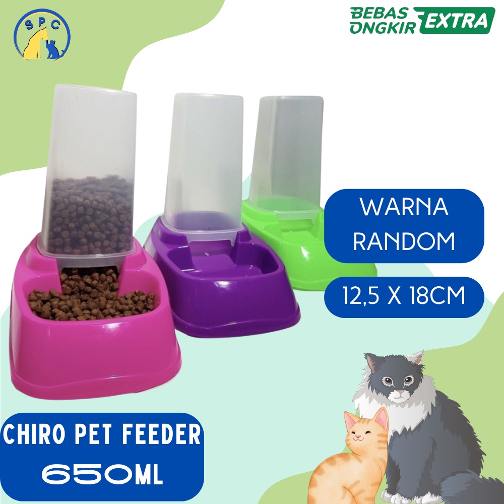 Tempat Makan Makanan Hewan Automatic Pet Feeder CHIRO 650ML Tempat Pakan Hewan Otomatis Mangkuk Hewan