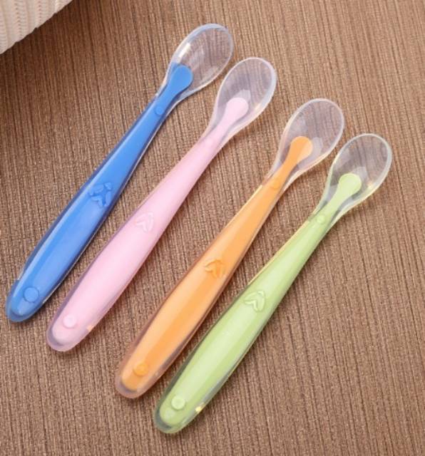 Sendok Silicone Sendok Makan Bayi BPA Free Import Safety Spoon Baby Spoon Sendok Makan Bayi