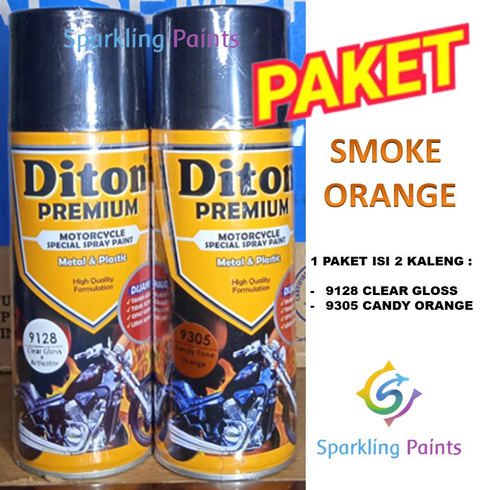 Paket Hemat 9305 Candy Tone Orange Cat Smoke Pilox Diton Premium Warna Oren Transparan 400ml pylox