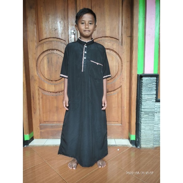 jubah anak laki laki lengan pendek