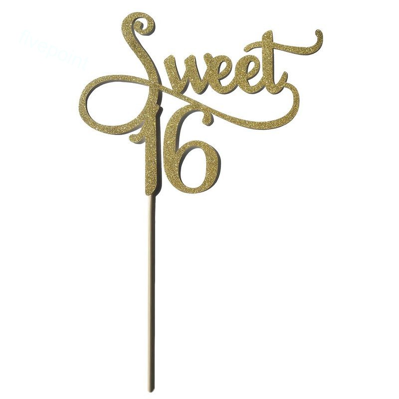 Cake Topper For Sweet 16 Party Themes Decoration Supplies Shopee