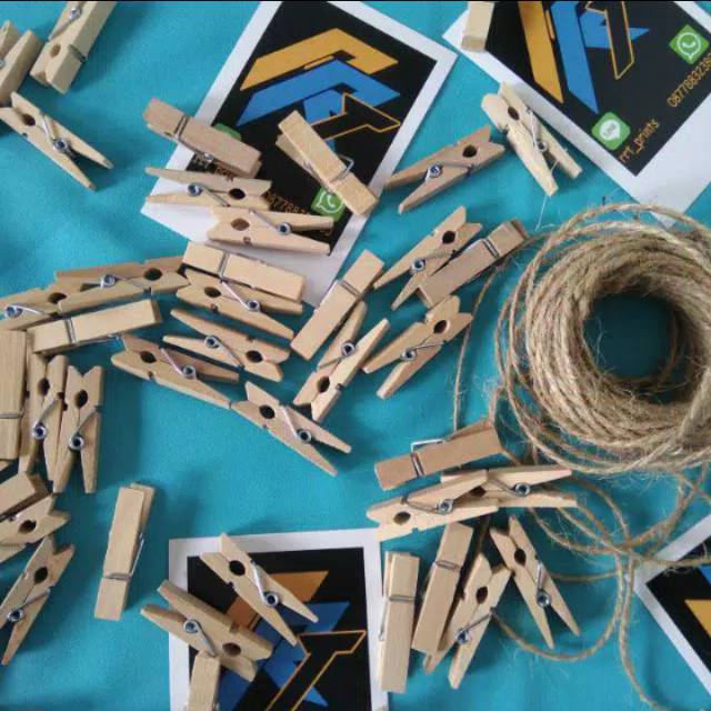 

Paket wooden klip+tali rami/goni/vintage