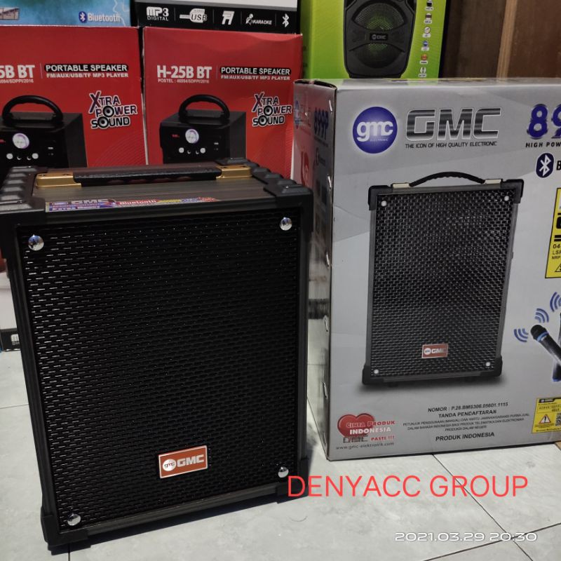 SPEAKER BLUETOOTH KARAOKE GMC 899P + FREE MIC WIRELESS 2-1