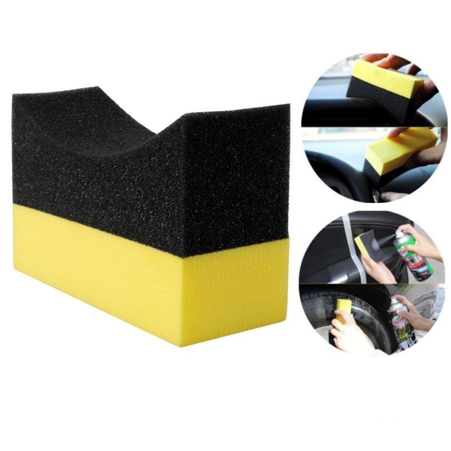 SPONS Pad SEMIR HITAM Ban TYRE Busa Foam Sponge Mobil Motor