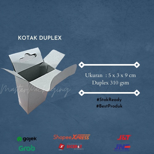 

Kardus Packaging/Karton Duplex/Duplex 310 gram uk. 5x3x9cm Polos