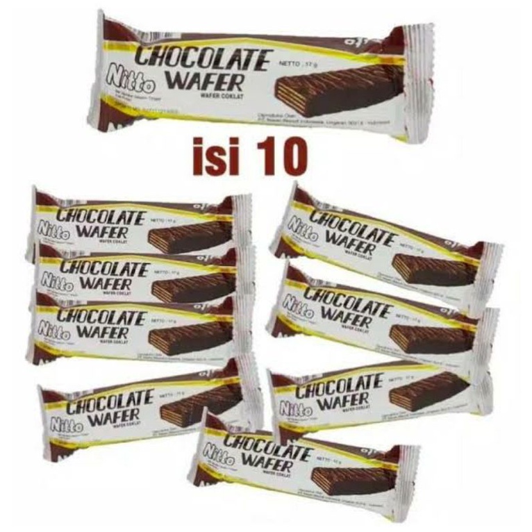 

Nissin Nitto Chocolate Wafer Coklat 10 pcs