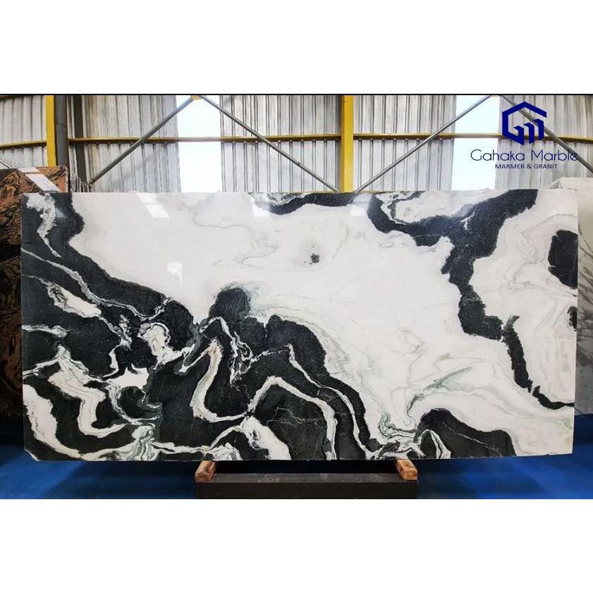Panda White Marble | Marmer Import | Marmer Slab | White/Black Marble
