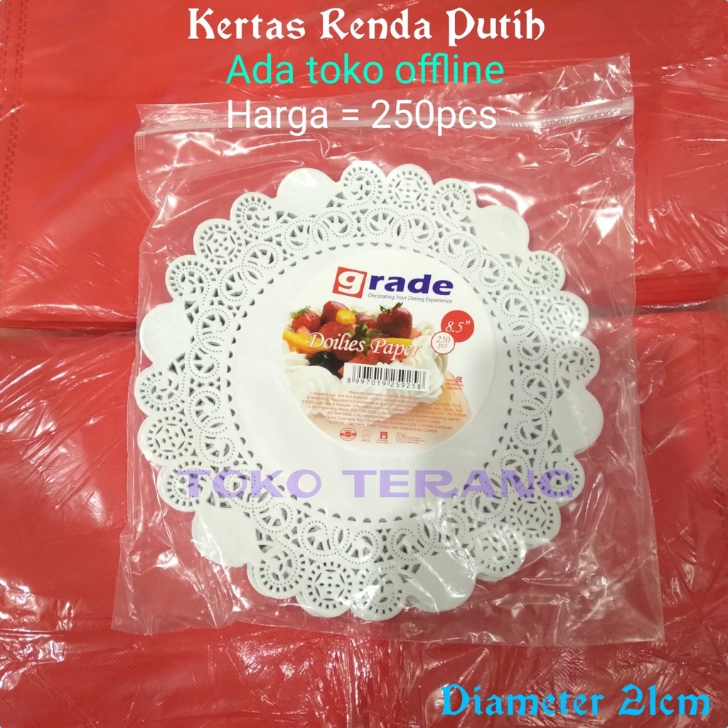 kertas renda putih kertas dollies kertas penutup nasi hajatan