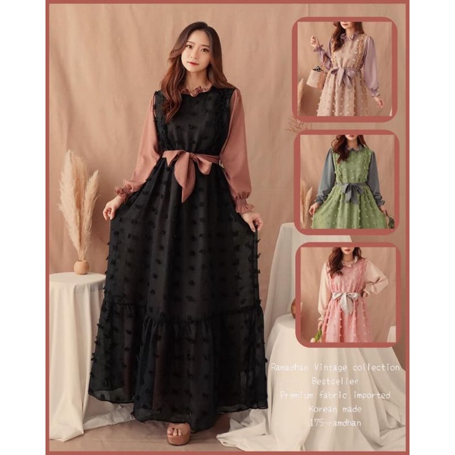 yuli maxi, dress import premium, gamis yuna, dress yuna murah, gamis mewah, dress pesta, gamis lebar