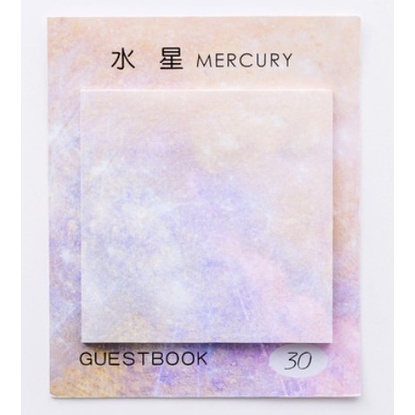 Sticky Note Lucu Post It Note Memo Kertas Tempel Note Tempel Sticky Notes Transparan Galaxy Gradient Gradasi Planet Scrapbook Jurnal Label Index Catatan Sekolah Kantor Office Deco Cute Lucu Imut-Mercury