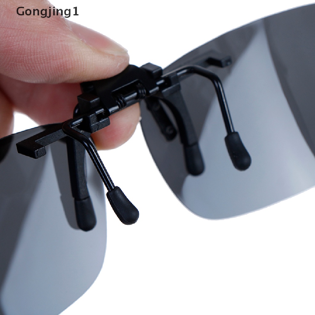 Gongjing1 Kacamata Hitam Polarized Model Clip on Untuk Berkendara