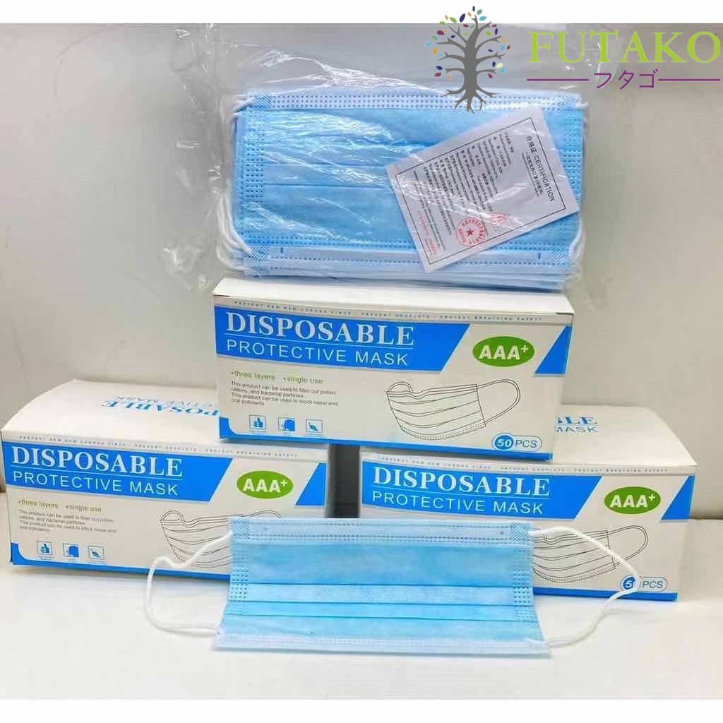 FUTAKO MASKER EARLOOP DISPOSABLE 3PLY 1 BOX ISI 50