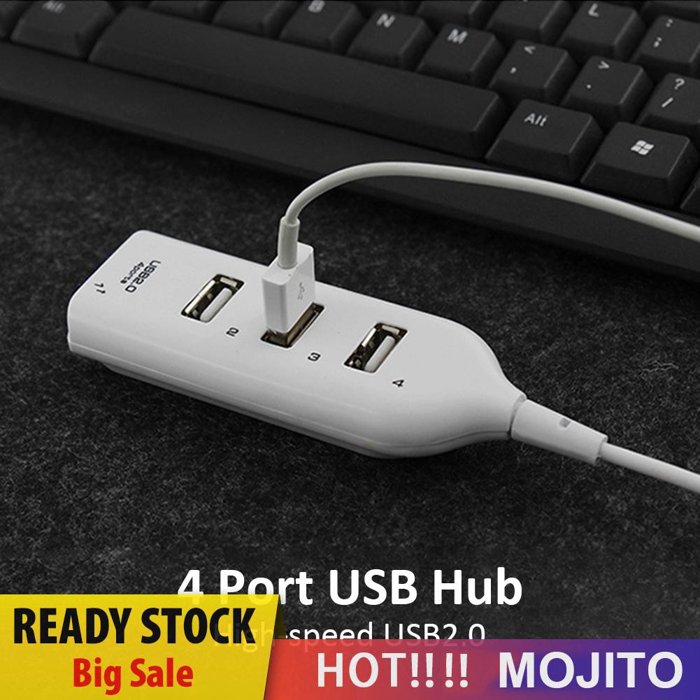 Mojito Hub Splitter 4 Port Usb 2.0 Kecepatan Tinggi 5mbps