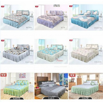 Sprei Rumbai My love 160x200 Tinggi 50 cm - Bahan Katun Motif Pink Rea Haruka Coastal Terbaru Seprei