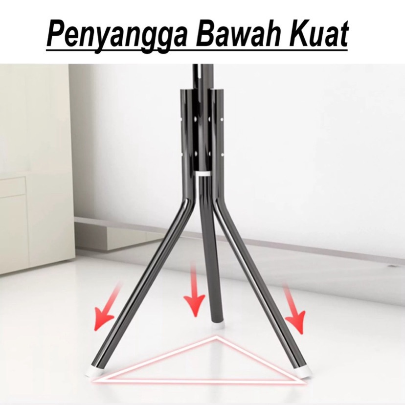 ( BISA COD ) PROMO STAND HANGER GANTUNGAN BAJU BERDIRI / GANTUNGAN BAJU COAT RACK BERDIRI STANDING TAS DAN TOPI MULTIFUNGSI