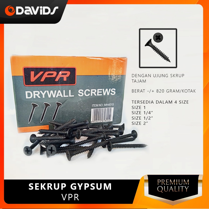 Sekrup Gypsum Skrup Gipsum Drywall Screw Plafon Baja Kayu VPR