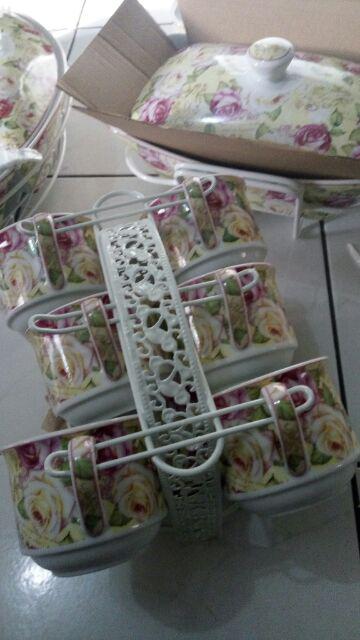 (hanya Di Shopee) Vicenza Alat Saji Dengan Rak / Wadah Sayur / Prasmanan Vicenza - Ba751