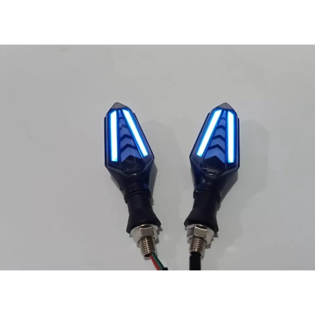 LAMPU SEN RUNING LED PANAH 2 SISI PANAH SENJA SEN BIRU KUNING CBR/VARIO/VIXION/R15/NINJA